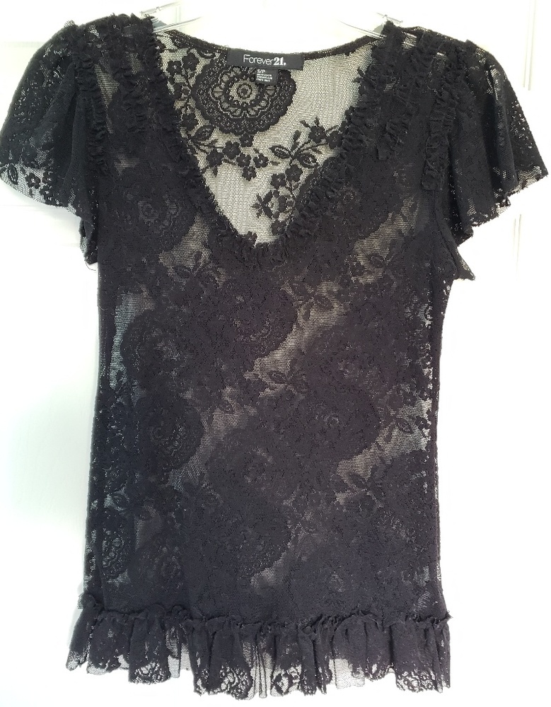 Black lace top